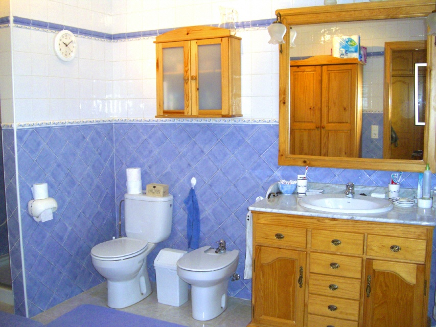 bathroom with wash basin, bidet, toilet, shower and bathtub
