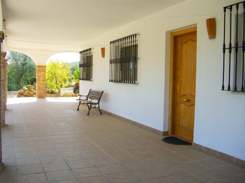 terrace with entrance of the basement